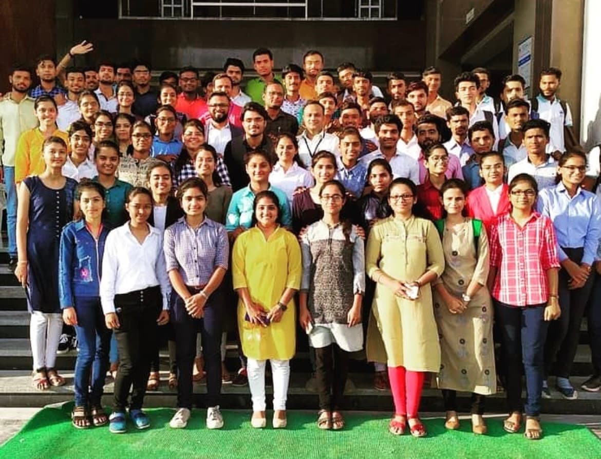 Large outdoor group after a campus training